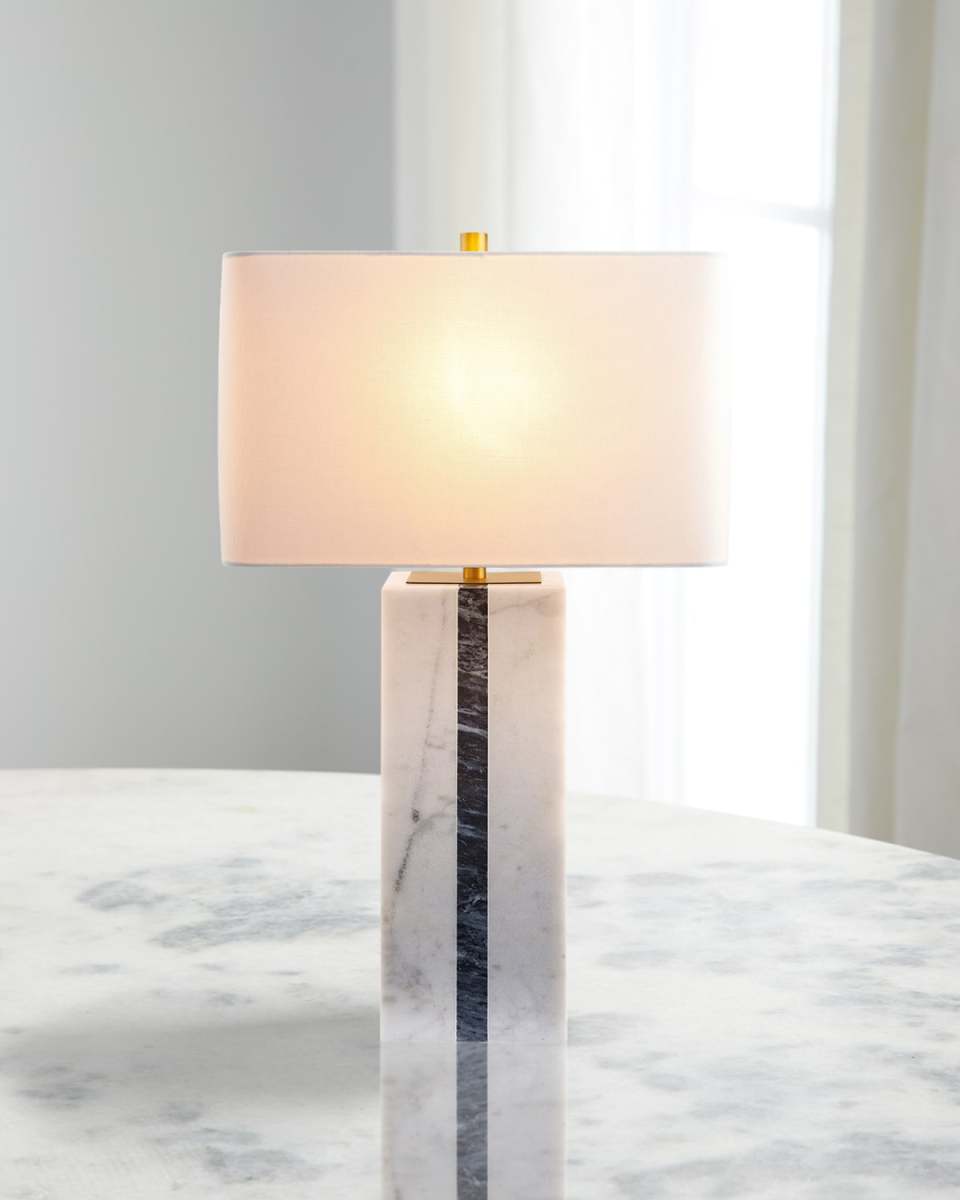 Ascendia 27" Marble Table Lamp